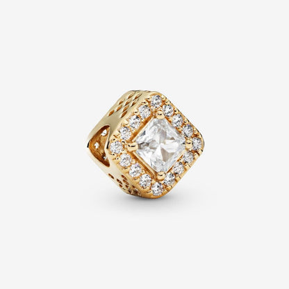 Square Sparkle Halo Charm