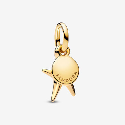 14k Gold Starfish Double Dangle Charm