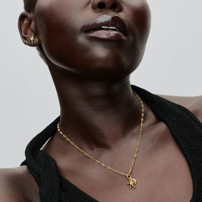 14k Gold Starfish Double Dangle Charm