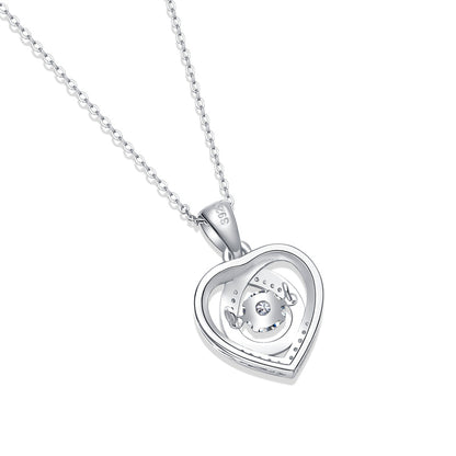 Striking Geometric Heart Necklace for Her