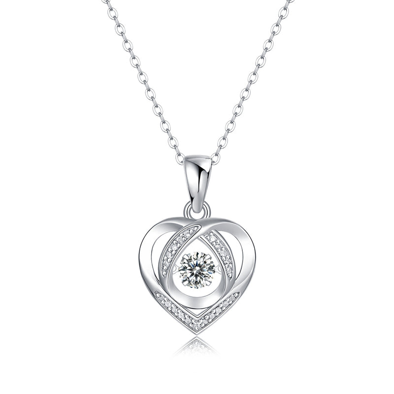 Striking Geometric Heart Necklace for Her