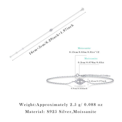 Stylish Women's Moissanite Bracelet with Geometric Design