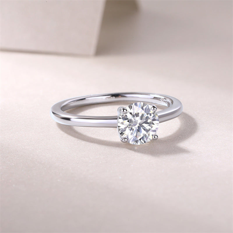 Stylish 1ct Geometric Moissanite Ring for Office Wear