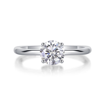 Stylish 1ct Geometric Moissanite Ring for Office Wear