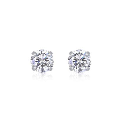 Stylish 925 Silver Moissanite Earrings with Geometric Accents
