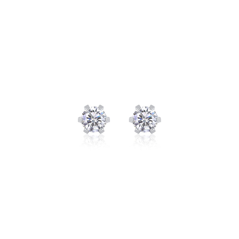 Stylish 925 Silver Moissanite Earrings with Geometric Accents