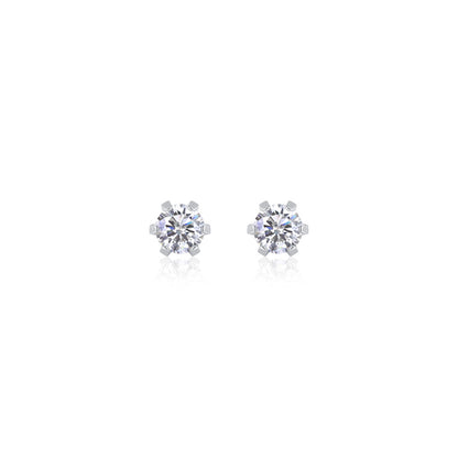 Stylish 925 Silver Moissanite Earrings with Geometric Accents
