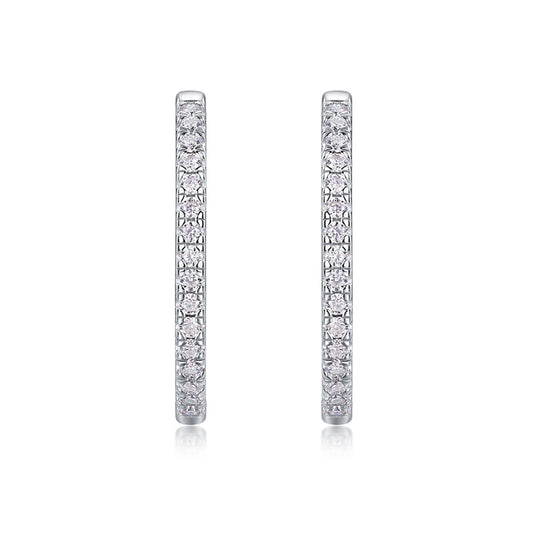 Stylish 925 Silver Moissanite Stud Earrings