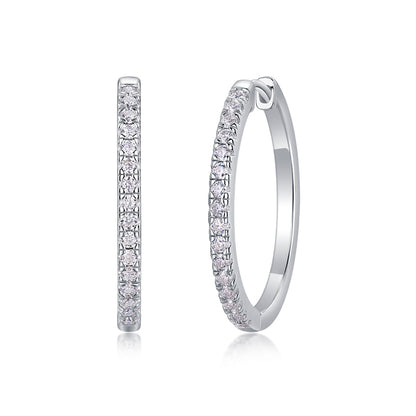 Stylish 925 Silver Moissanite Stud Earrings