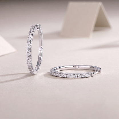 Stylish 925 Silver Moissanite Stud Earrings