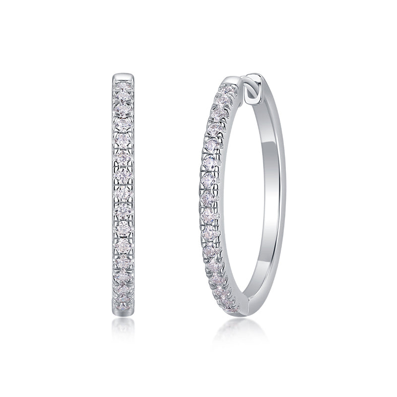 Stylish 925 Silver Moissanite Stud Earrings