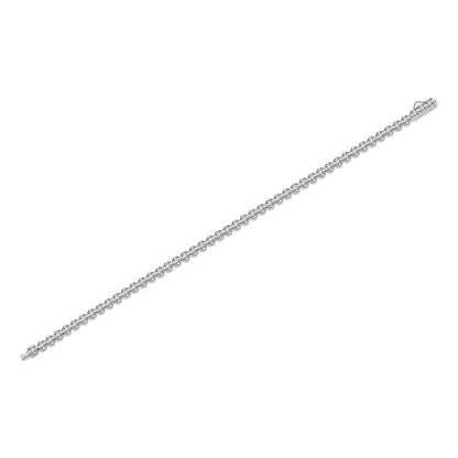 Stylish Round Moissanite Bracelet 925 Silver Ideal for Office Wear