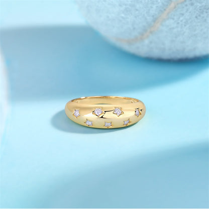 Stylish Round Shape Diamond Ring