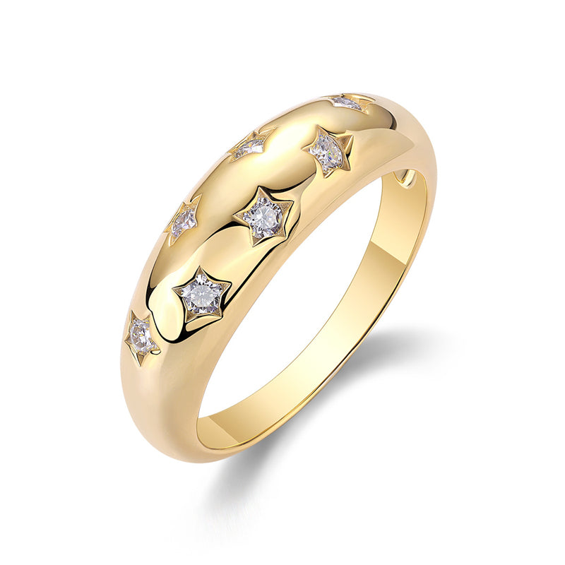 Stylish Round Shape Diamond Ring