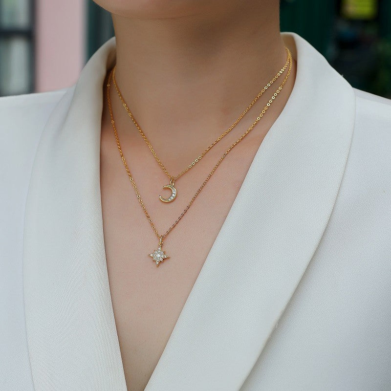 Stylish Unisex Moissanite Necklace with O-Link Chain Design