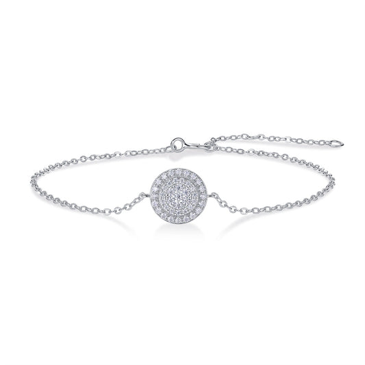 Stylish Women's Moissanite Bracelet with Geometric Design