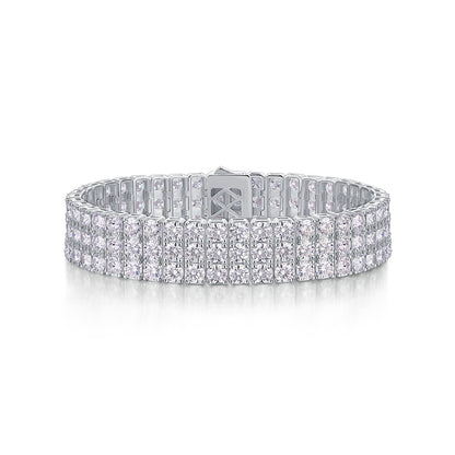 Stylish Women's Moissanite Bracelet with Geometric Design