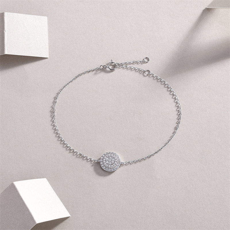 Stylish Women's Moissanite Bracelet with Geometric Design