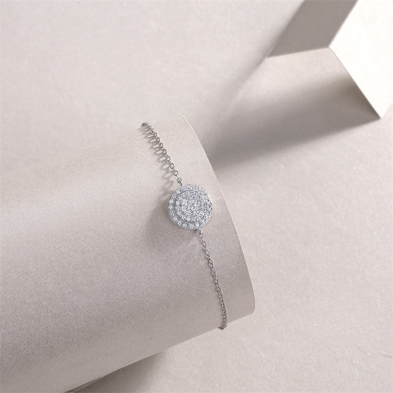 Stylish Women's Moissanite Bracelet with Geometric Design