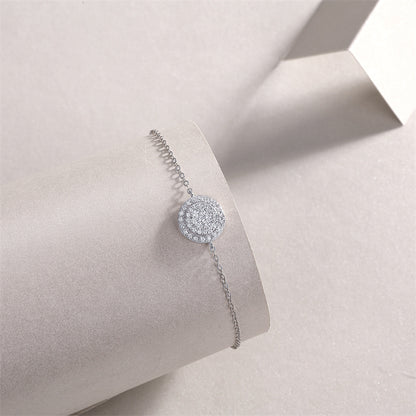 Stylish Women's Moissanite Bracelet with Geometric Design