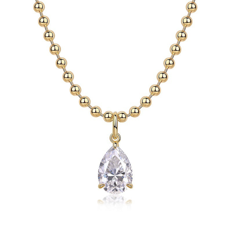 Stylish Women's Moissanite Necklace with Geometric Design