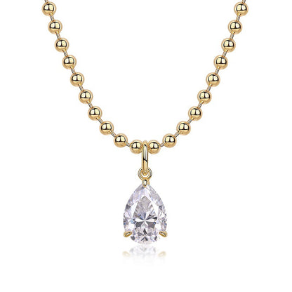 Stylish Women's Moissanite Necklace with Geometric Design