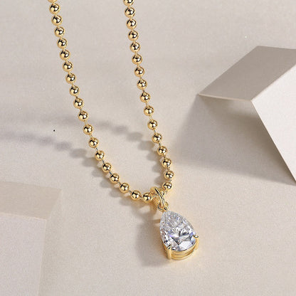Stylish Women's Moissanite Necklace with Geometric Design