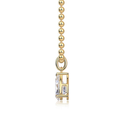 Stylish Women's Moissanite Necklace with Geometric Design