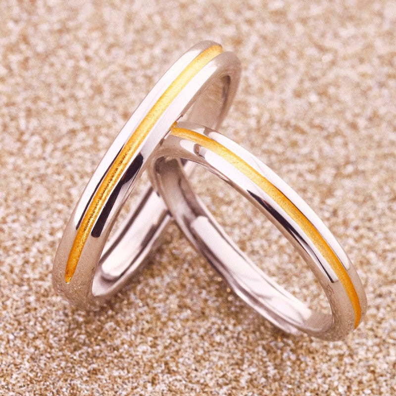 "Sunbeam" Couple Rings - 925 Sterling Silver Adjustable Matching Set