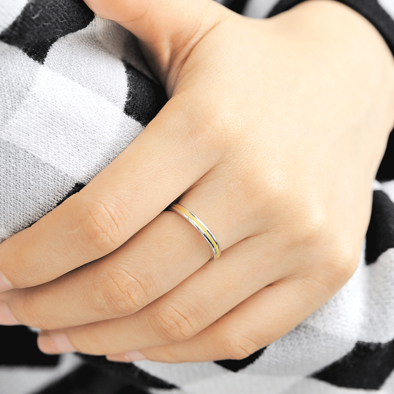 "Sunbeam" Couple Rings - 925 Sterling Silver Adjustable Matching Set