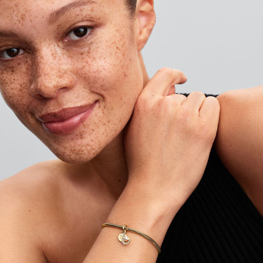 14k Gold Sunrise Medallion Charm