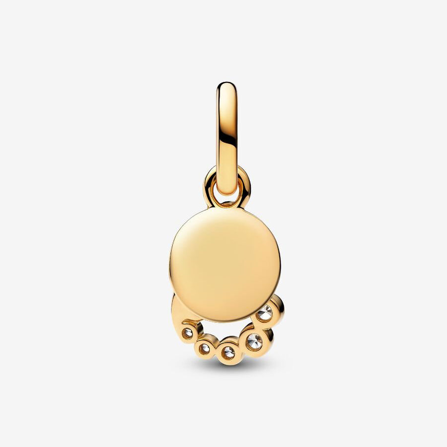 14k Gold Sunrise Medallion Charm