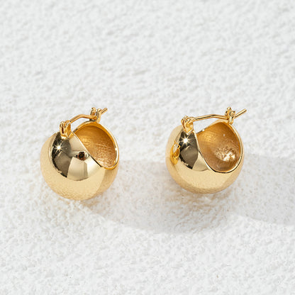 Sweet & Edgy Geometric 18K Gold Plated Stud Earrings - Unique Statement Jewelry for Women