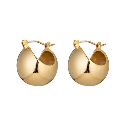Sweet & Edgy Geometric 18K Gold Plated Stud Earrings - Unique Statement Jewelry for Women