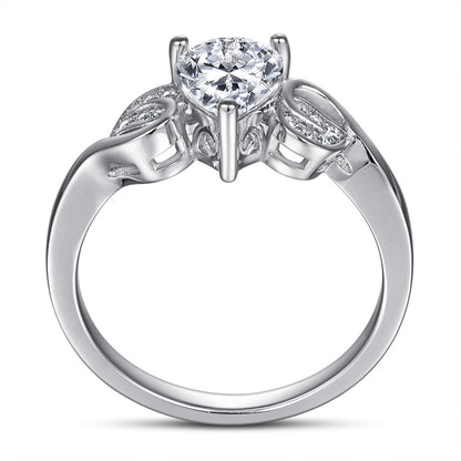 Teardrop 925 Silver Ring - Versatile Zirconia Band for Women