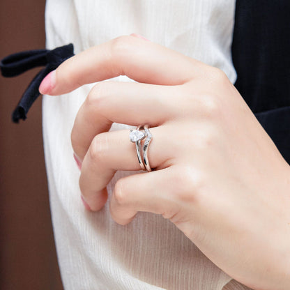 Teardrop Zirconia 925 Silver Ring - European Best-Selling Wedding Band