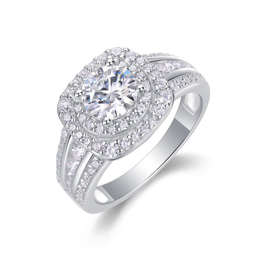 Timeless Geometric Moissanite Band for Women