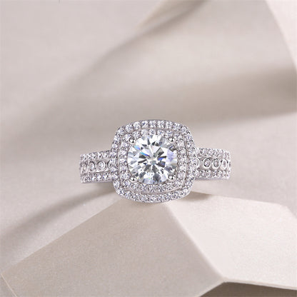 Timeless Geometric Moissanite Band for Women