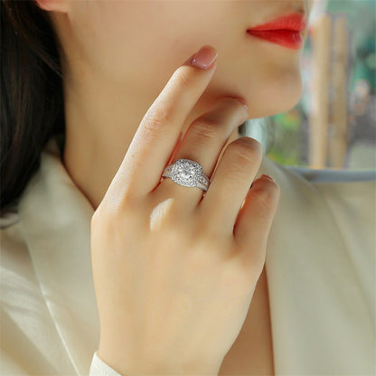 Timeless Geometric Moissanite Band for Women