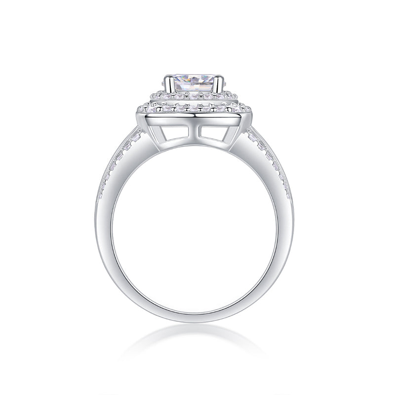 Timeless Geometric Moissanite Band for Women