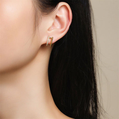 Timeless Geometric Moissanite Earrings for Women