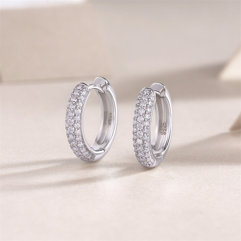 Timeless Geometric Moissanite Earrings for Women