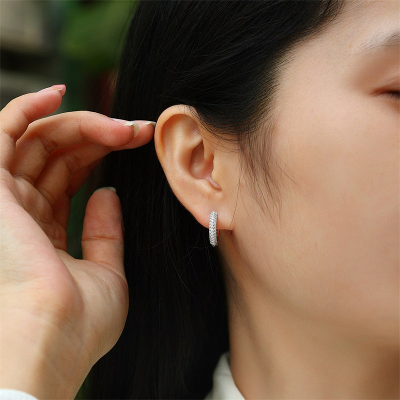 Timeless Geometric Moissanite Earrings for Women