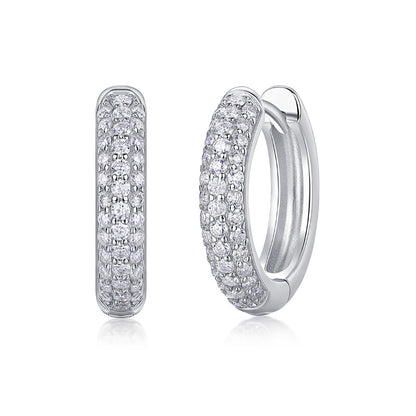 Timeless Geometric Moissanite Earrings for Women