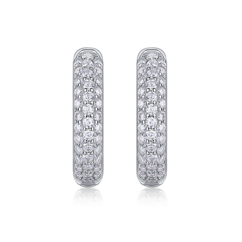 Timeless Geometric Moissanite Earrings for Women