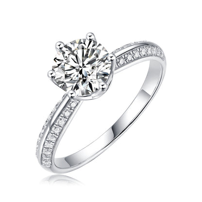 Timeless Moissanite Ring in 925 Silver