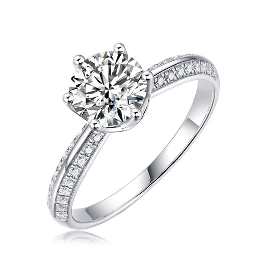 Timeless Moissanite Ring in 925 Silver