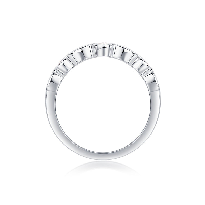 Timeless Round Moissanite Ring in 925 Silver