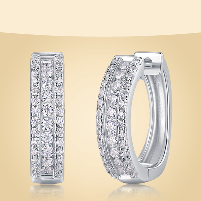 Trendy Round Cut Moissanite Earrings for Everyday Wear