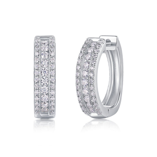 Trendy Round Cut Moissanite Earrings for Everyday Wear